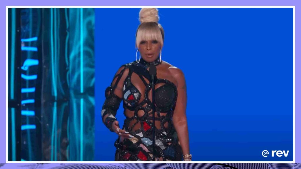 Mary J. Blige Accepts the Icon Award at the 2022 Billboard Music Awards Transcript