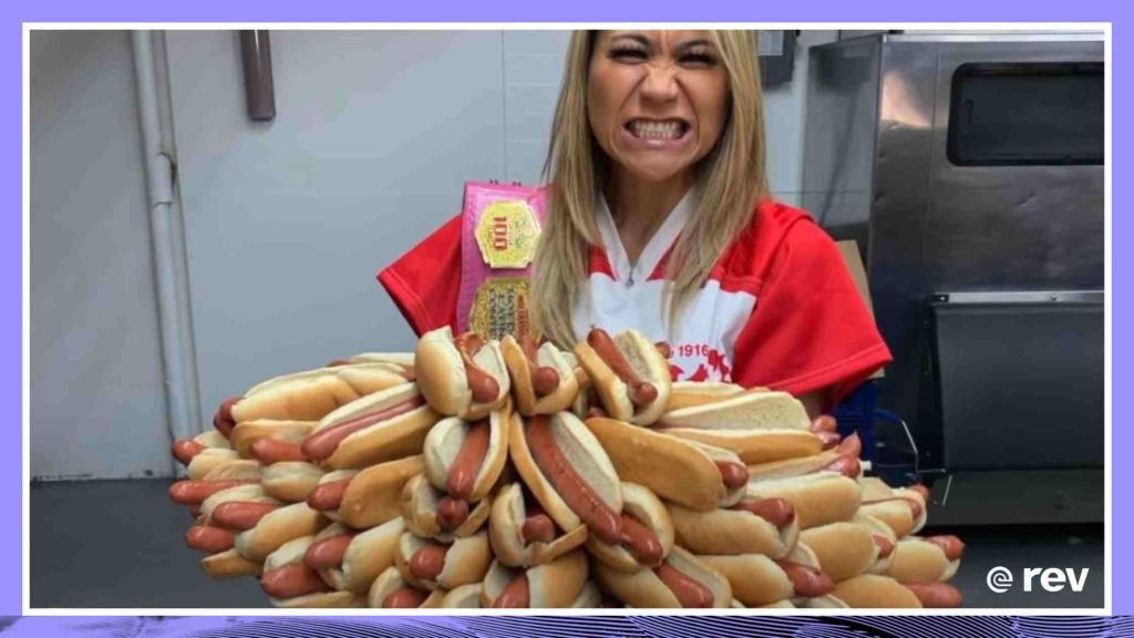 Tampa competitive eater wins Nathan's Famous Hot Dog Eating Contest Transcript