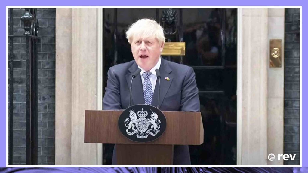 Boris Johnson resigns as British prime minister 7/07/22 Transcript