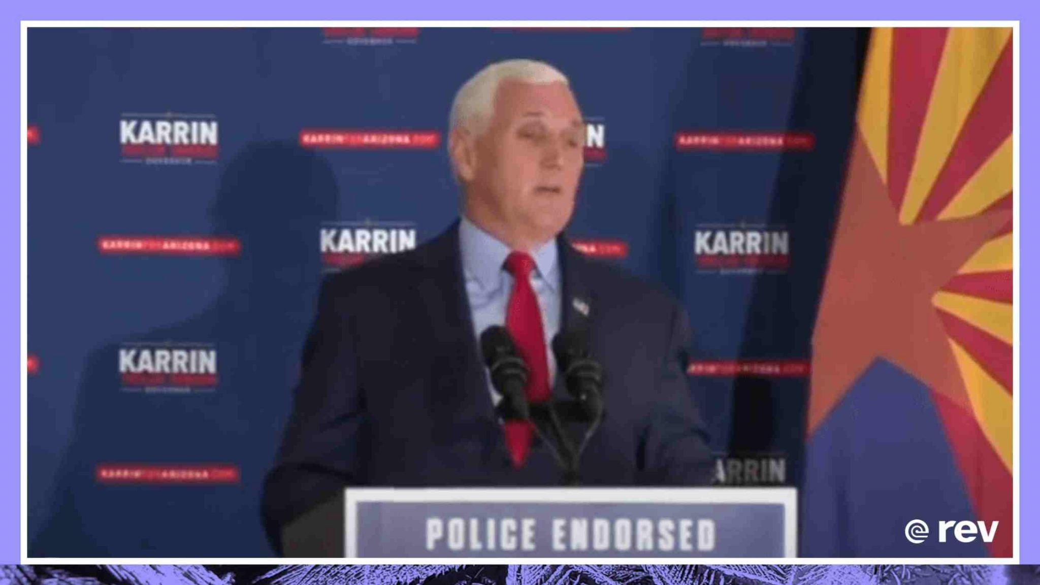 Mike Pence's Full Speech for Karrin Taylor Robson at TYR Tactical in Peoria, Arizona Transcript