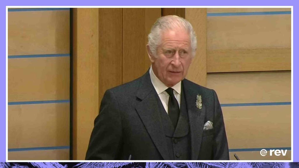 King Charles III addresses Scottish parliament Transcript