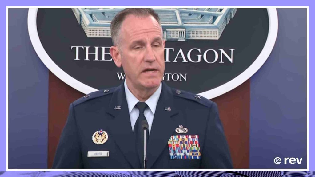 Pentagon press secretary Pat Ryder holds news briefing on 9/16/22 Transcript