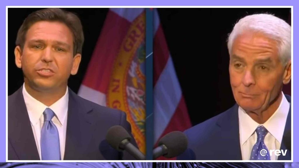 Ron DeSantis and Charlie Crist have their first and only debate Transcript