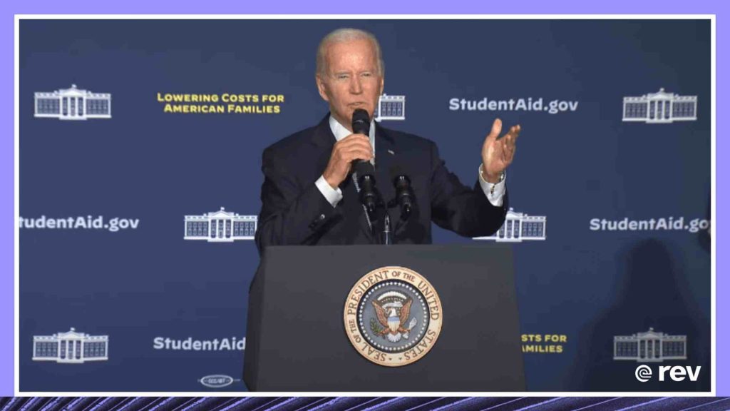 President Biden Delivers Remarks on Student Debt Relief 10/21/22 Transcript