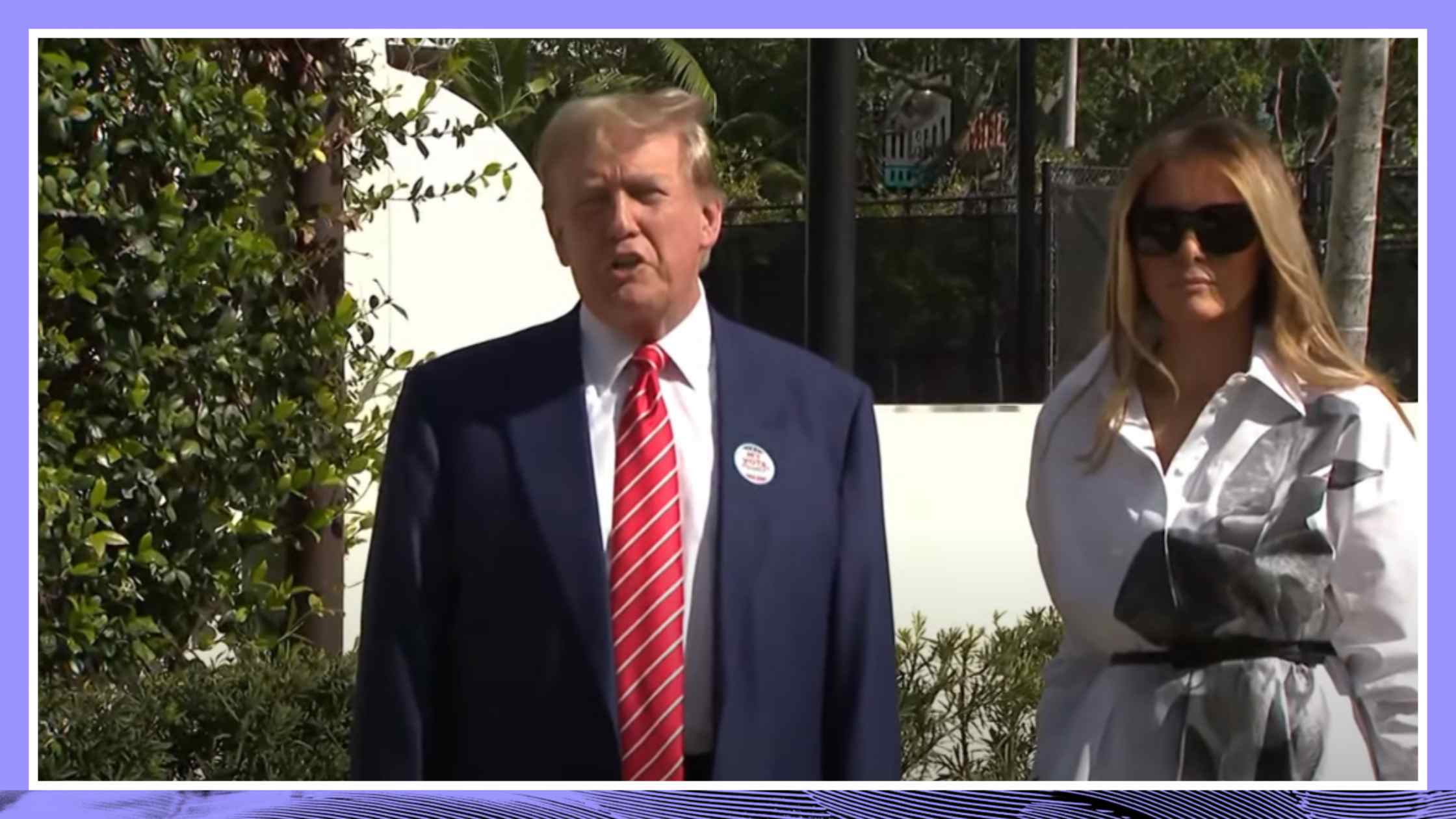 Trump speaks to press after voting in Florida Primary