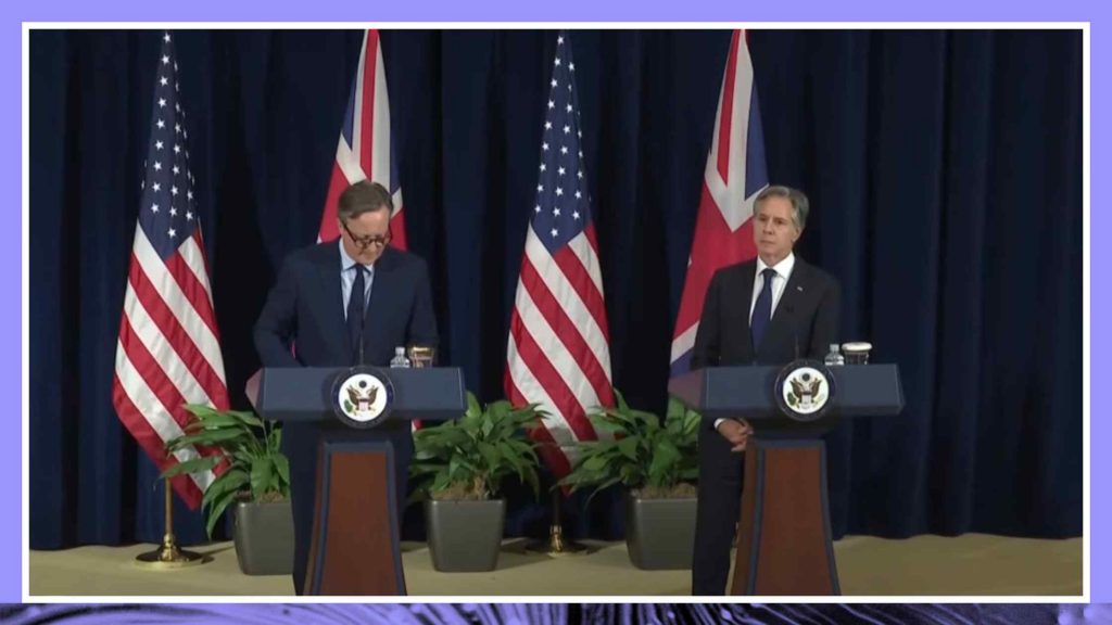 David Cameron and Antony Blinken hold joint press conference