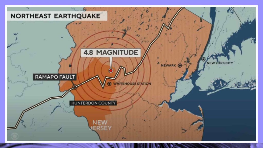 Map of Northeast Earthquake