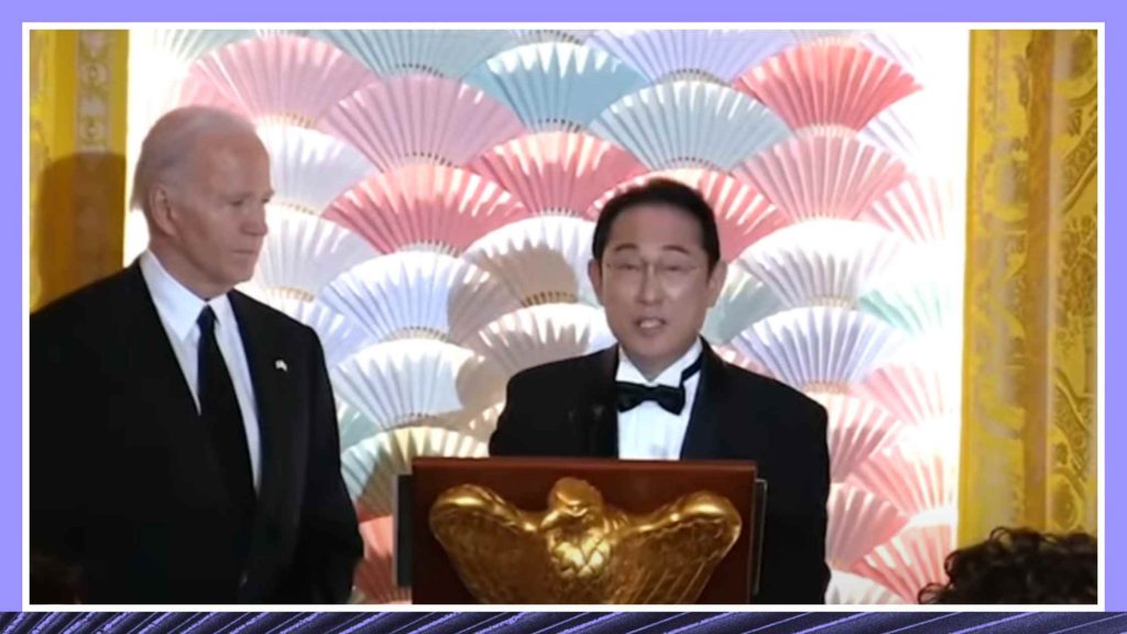 President Biden and Japan's PM Fumio Kishida Toast At State Dinner