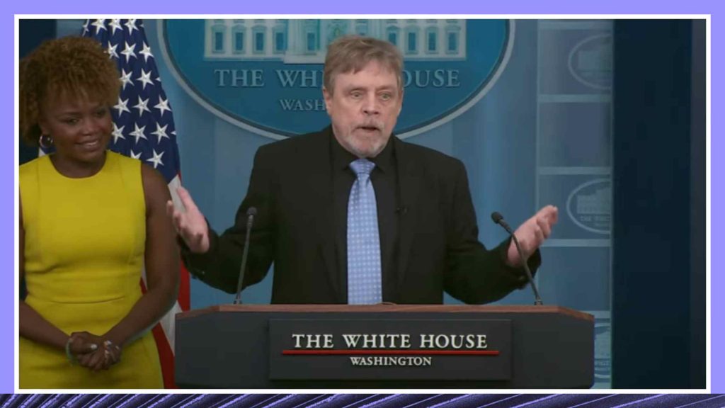 Mark Hamill at White House Press Briefing